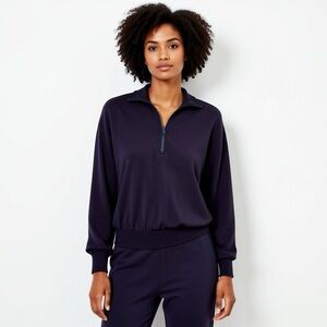 Lou & Grey SUPER soft 1/4 Zip / Navy / Size L / NWT